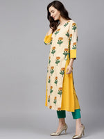 Pannkh Women's Floral Side Dori Anarkali Kurta