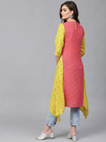 Pannkh Womens Quirky Dipped Kurta