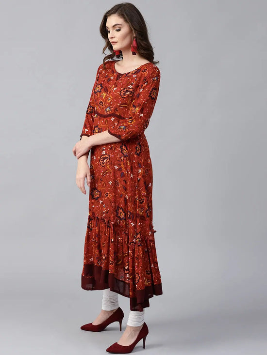 Pannkh Women's Long Boho Kurta