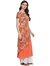 Pannkh Women's Floral Asymmetric Kurta