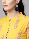 Pannkh Women's Floral Discharge Print Kurta