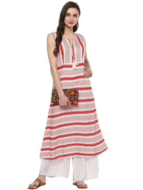 Pannkh Women's Striped Dori Kurta