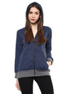 Solid Hooded Sweatshirts With Pockets-PKJ2022BLUE-S