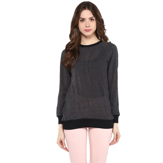 Round Neck Lurex Sweater