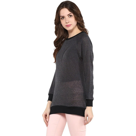 Round Neck Lurex Sweater