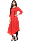 Pannkh Women's Solid Kurta With Pintucks