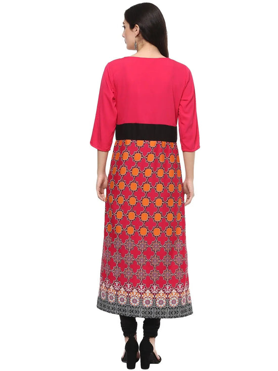 Pannkh Women's Printed Eyelit Kurta