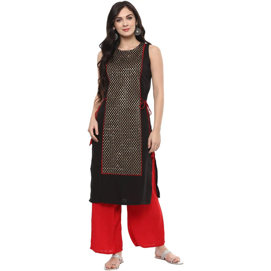 Pannkh Women's Brocade Patch Dori Kurti