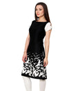 Pannkh Women's Bird Border Print Kurti-PK1094BLACK-S