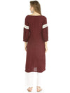 Pannkh Women's Solid Shirt Kurta With Cold-Shoulder-LA4102Z-S