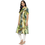 Pannkh Women's Forest Print Kurta