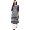 Pannkh Women's Long Dori-Placket Kurta