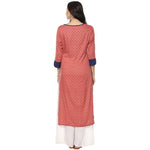 Pannkh Women's Embroidered Long Kurta