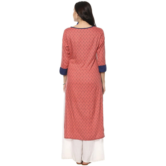 Pannkh Women's Embroidered Long Kurta