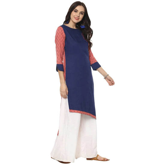 Pannkh Women's Embroidered Long Kurta