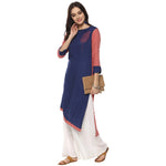 Pannkh Women's Embroidered Long Kurta