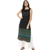 Pannkh Women's Embroidered Border Print Kurta