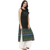 Pannkh Women's Embroidered Border Print Kurta