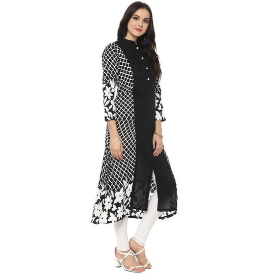 Pannkh Women's Monocromatic Anarkali Kurta