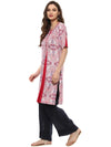 Pannkh Women's Printed Inverted Pleat Kurta