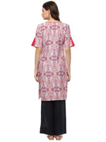 Pannkh Women's Printed Inverted Pleat Kurta