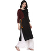 Pannkh Women's Solid Pleated Yoke Kurta