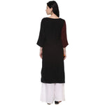 Pannkh Women's Solid Pleated Yoke Kurta