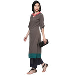 Pannkh Women's Color Block Kurta