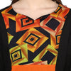 Pannkh Women's Orange Block Print Kurta