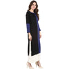 Pannkh Women's Vertical Color-Block Kurta