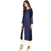 Pannkh Women's Vertical Color-Block Kurta