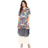 Pannkh Women's Parrot Print Sheer Kurta