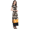 Pannkh Women's Floral Keyhole Long Kurti