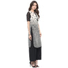 Pannkh Women's Monocromatic Cheetah Print Kurti