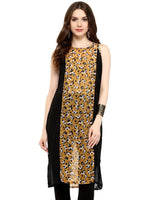 Pannkh Women's Cat Print Kurti