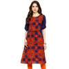 Pannkh Women's Blue Orange Dori Kurti