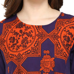 Pannkh Women's Blue Orange Dori Kurti