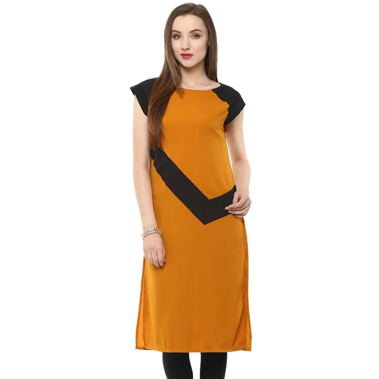 Pannkh Women's Asymmetric Patch Kurti