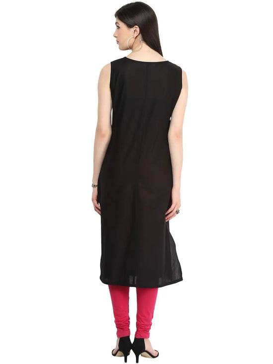 Pannkh Women's Color Block Panelled Kurti