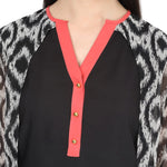 Pannkh Women's Printed Jacket Kurti