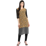 Pannkh Women's Red Abstract Print Kurti-LA1132-S