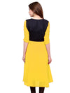 Pannkh Women's Brocade Bodice Kurti-PK1125YELLOW-S