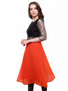 Pannkh Women's Brocade Belt Kurti-PK1124ORANGE-S