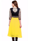 Pannkh Women's Brocade Belt Kurti-PK1124YELLOW-S