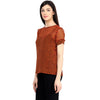 Pannkh Women's Orange Frill Shirt Top