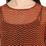 Pannkh Women's Orange Frill Shirt Top