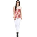 Pannkh Women's Red Floral Top