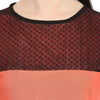 Pannkh Women's Dot Net Top-LAT3037CORAL-XS