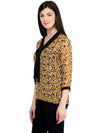 Pannkh Women's Mustard Tie-up Top