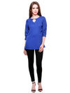 Pannkh Women's Vintage Top-PK3025BLUE-XS